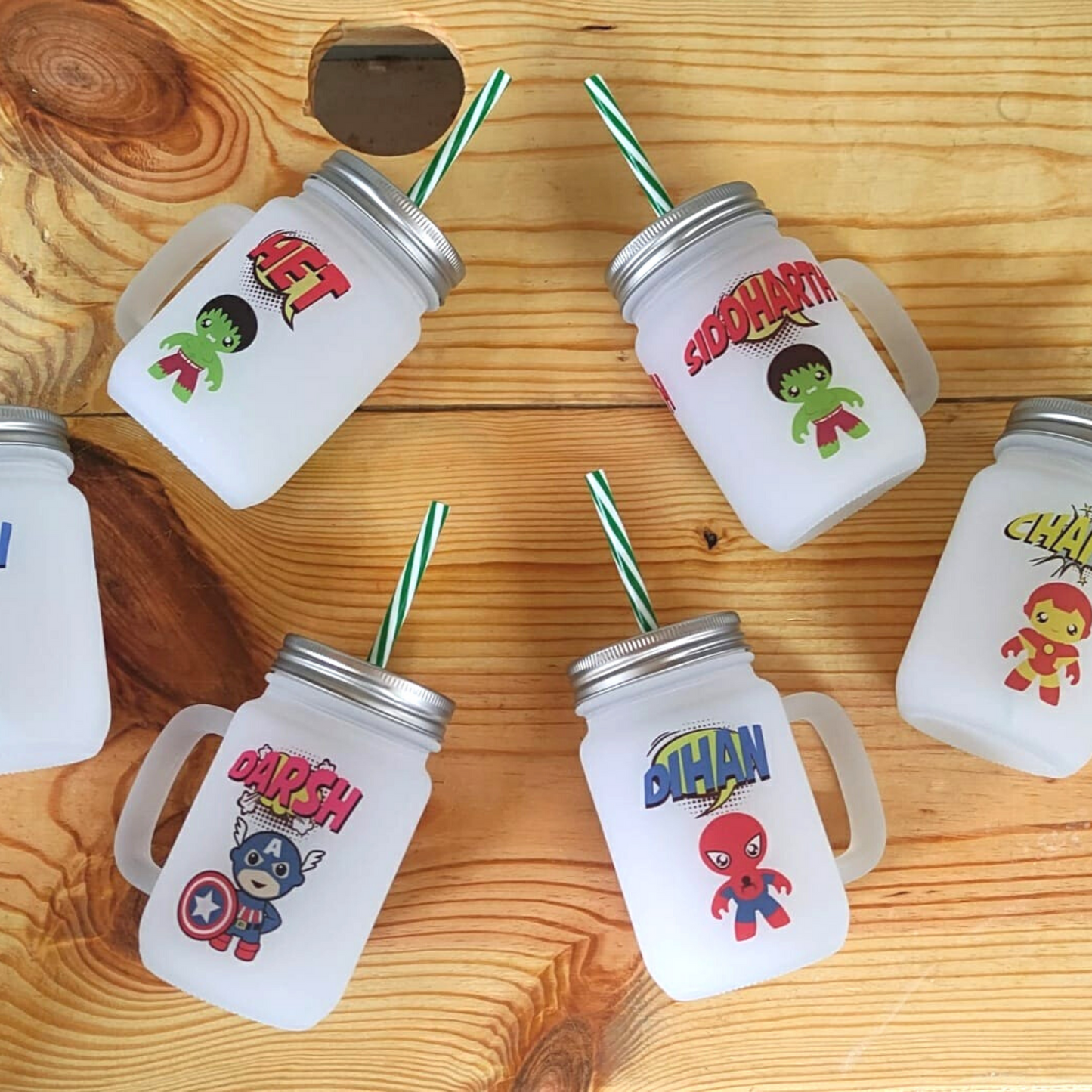 Personalized Frosted Mason Jar