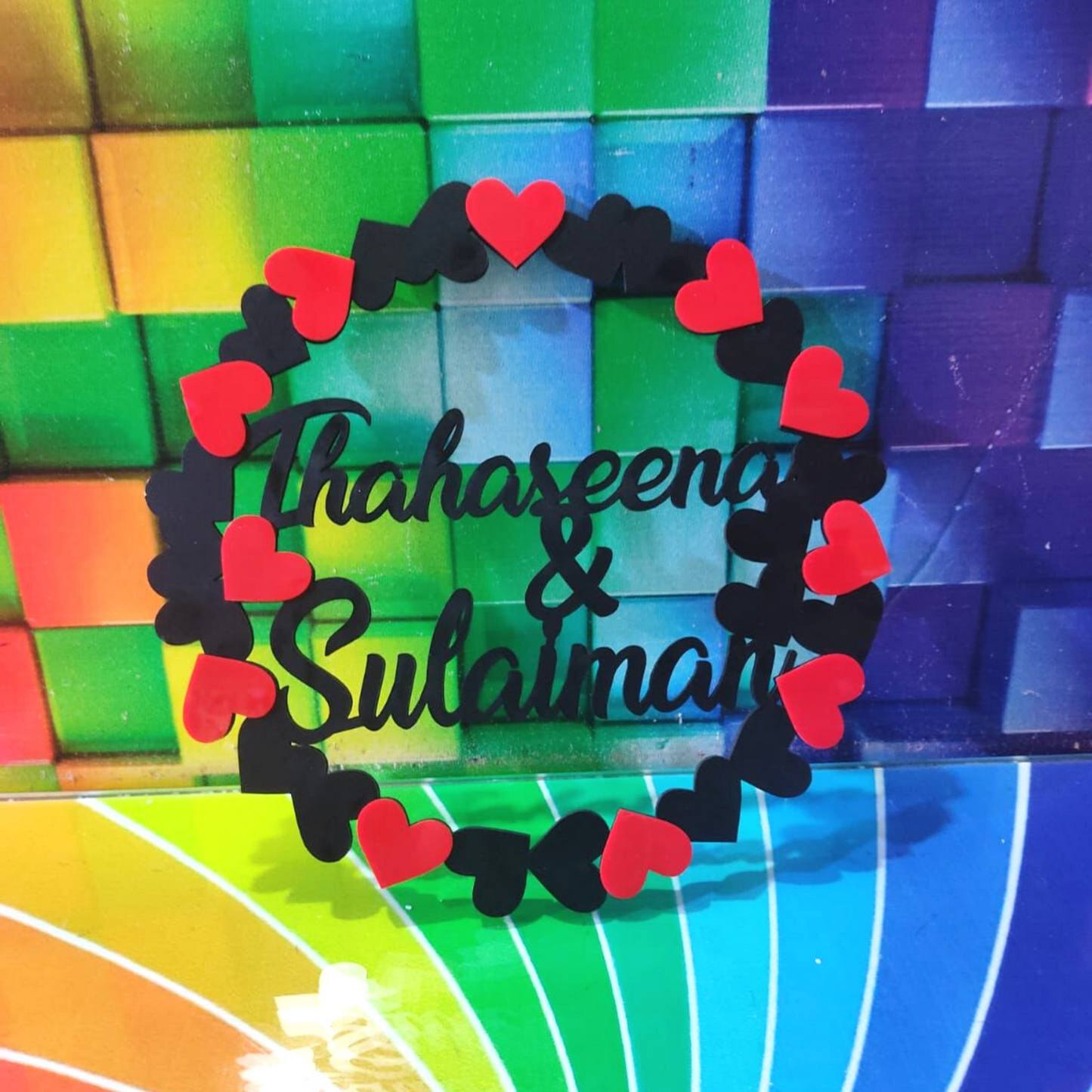 Personalized Heart Design LED Wall Frame