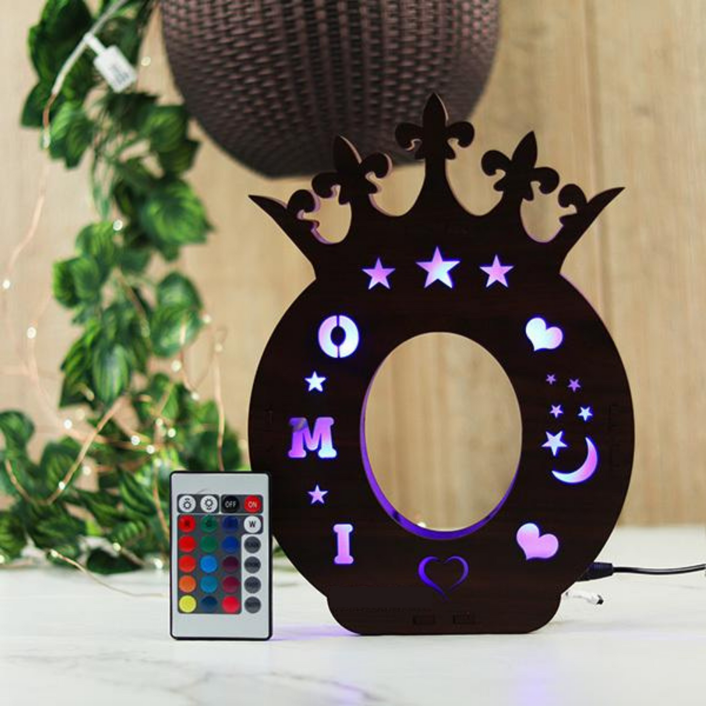 Personalized Custom Wooden Engraved Name Wall Night Light