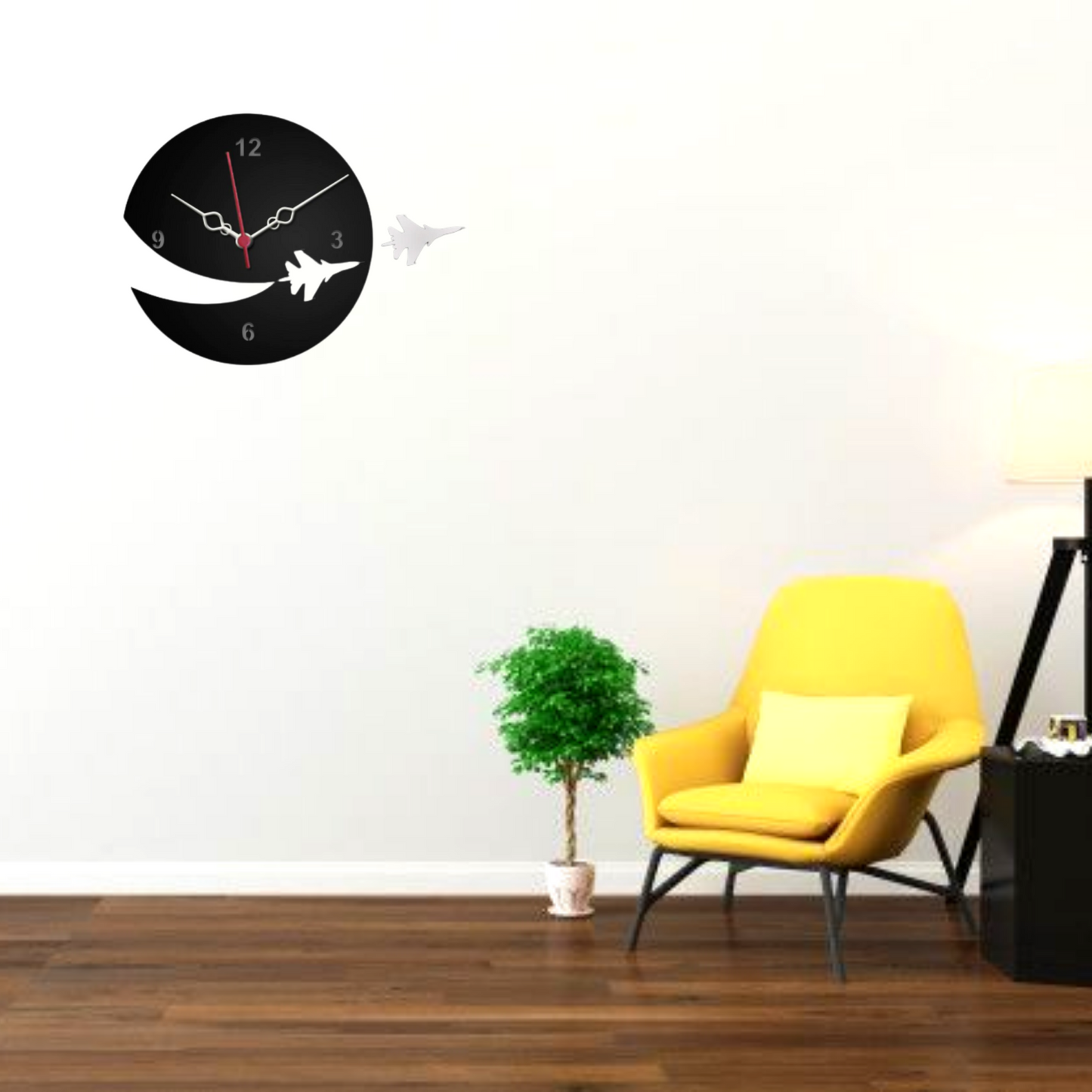 Aviation Wall Clock Wooden Home Decor