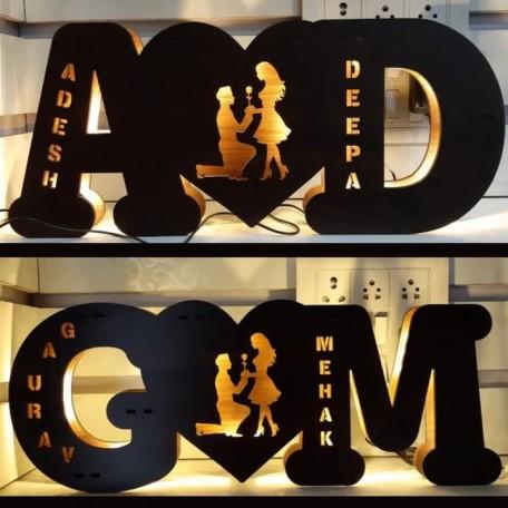 Alphabetic A TO Z Wooden Name Board