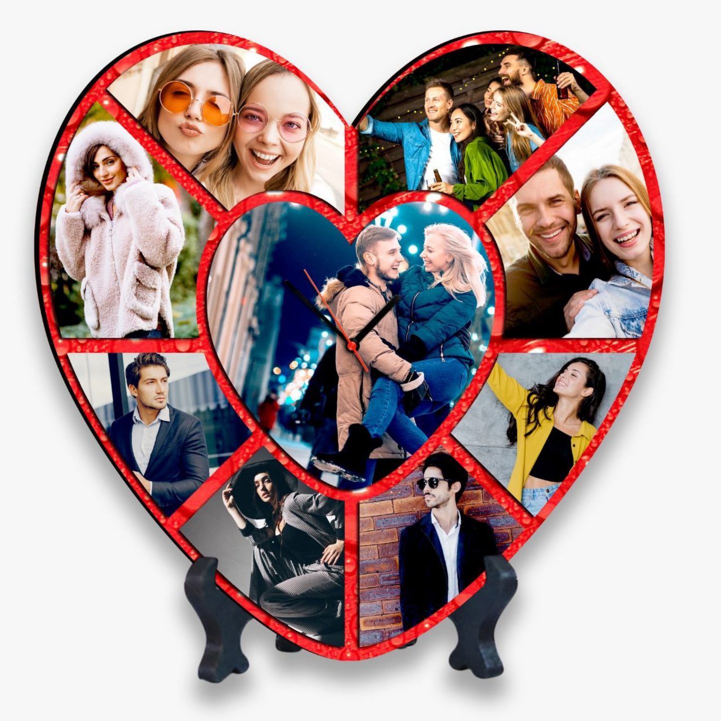 Customized Heart-shaped Table Clock
