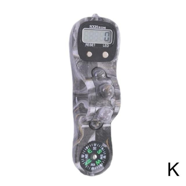 Led Digital Counter with Qibla Compass and Rotating Prayer Beads Portable Finger Tasbeeh for Chanting and Meditation (Multi Colour)