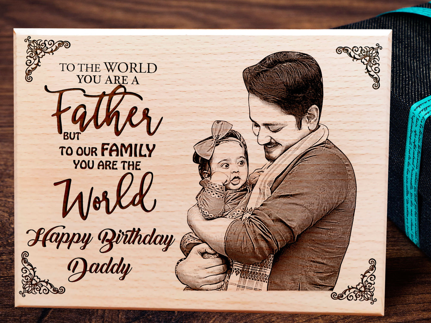 Personalized Engraved Wooden Frame