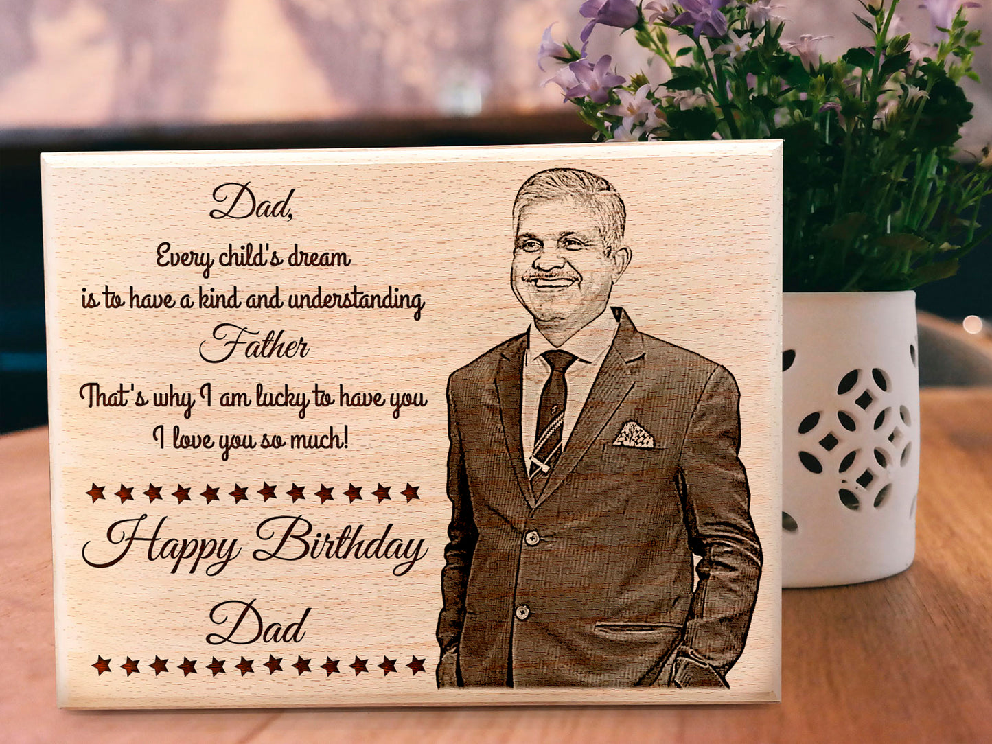 Personalized Engraved Wooden Frame