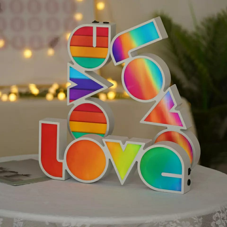 Rainbow Love Lamp - Perfect Gift