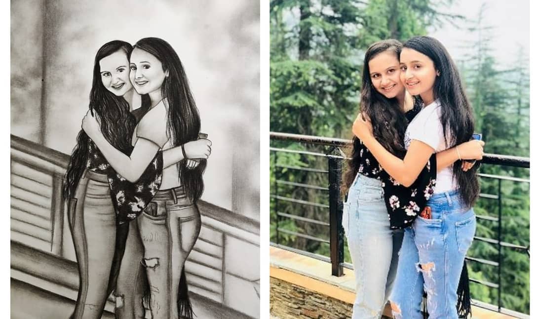 Personalized Charcoal Sketch From Photo