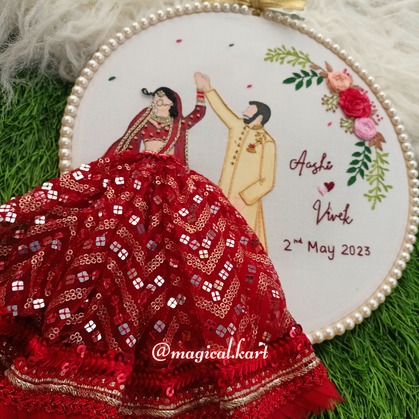 Handcrafted Embroidered Hoop Art: The Perfect Wedding Keepsake