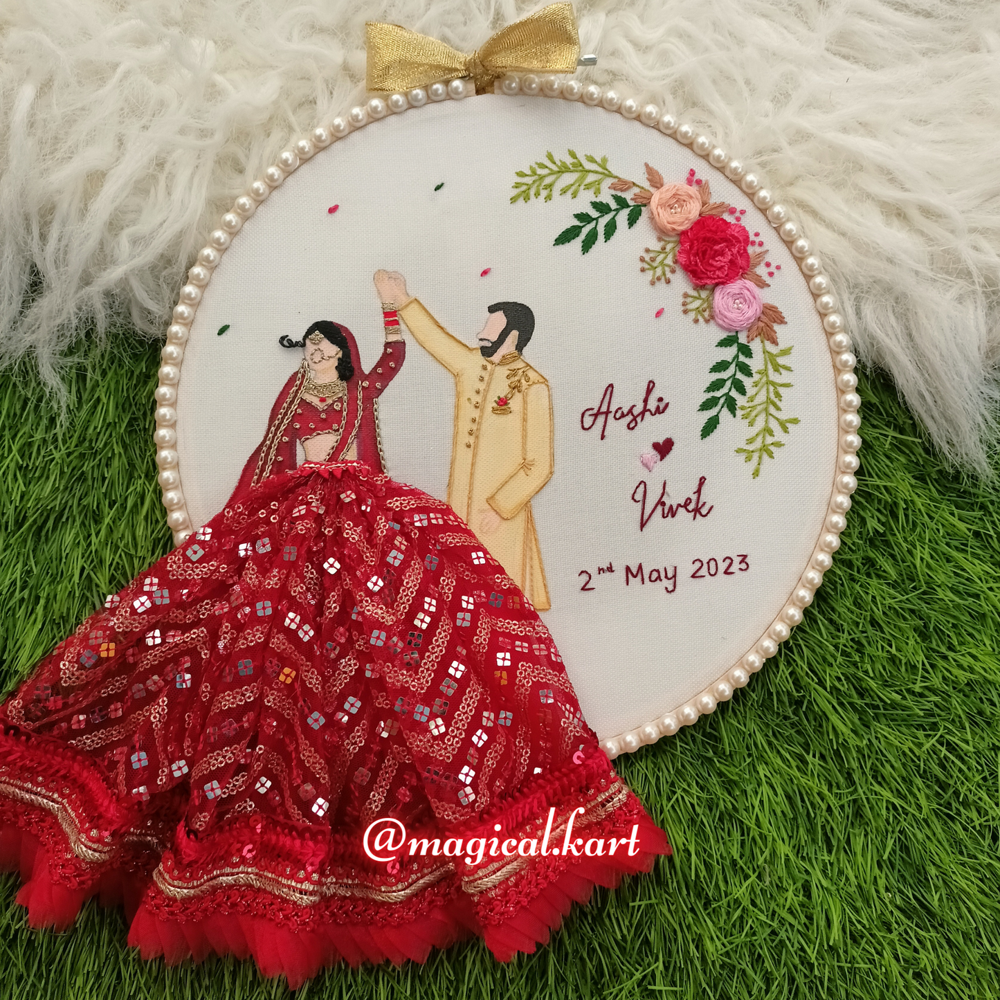 Handcrafted Embroidered Hoop Art: The Perfect Wedding Keepsake