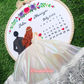 Artistic Wedding Embroidery Hoops - Personalized Wedding Stitch Art