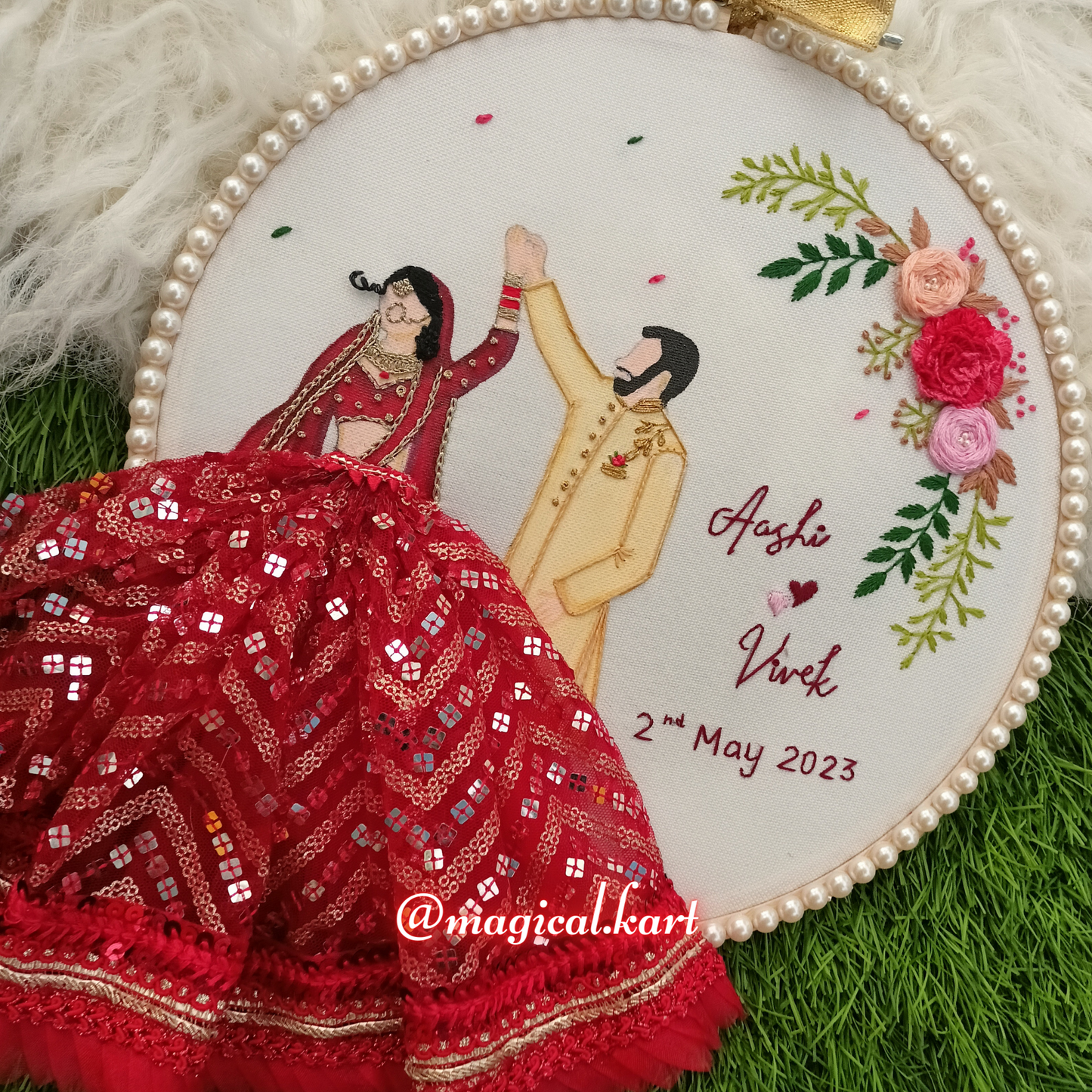 Handcrafted Embroidered Hoop Art: The Perfect Wedding Keepsake