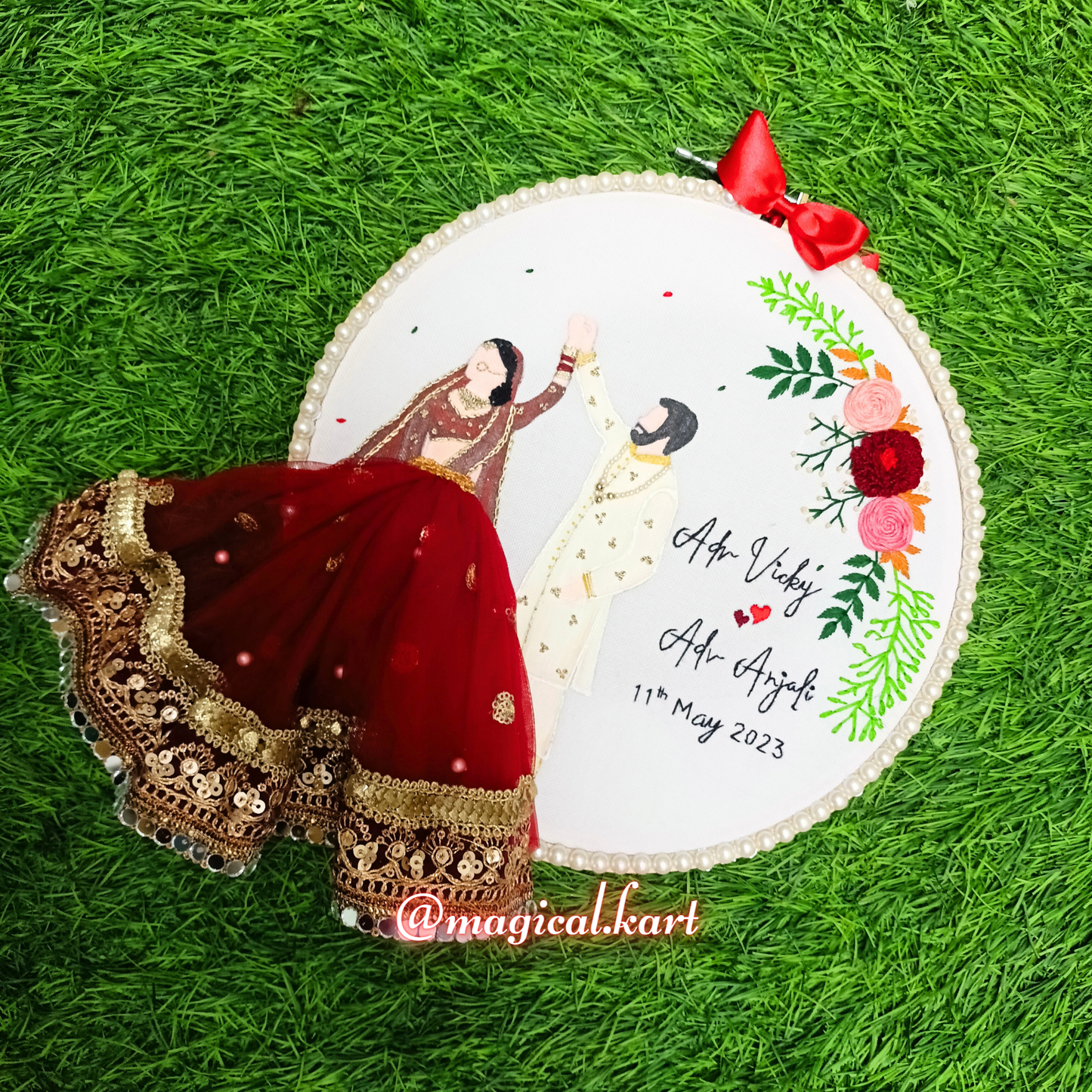 Handcrafted Embroidered Hoop Art: The Perfect Wedding Keepsake