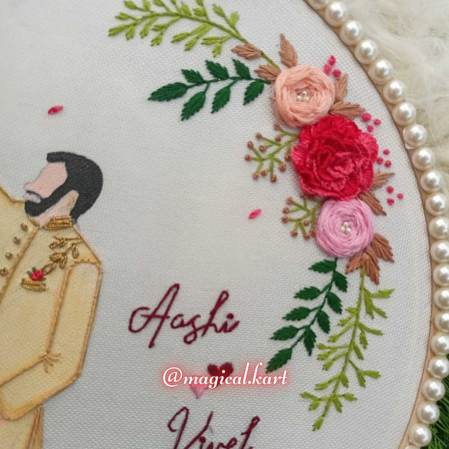 Handcrafted Embroidered Hoop Art: The Perfect Wedding Keepsake