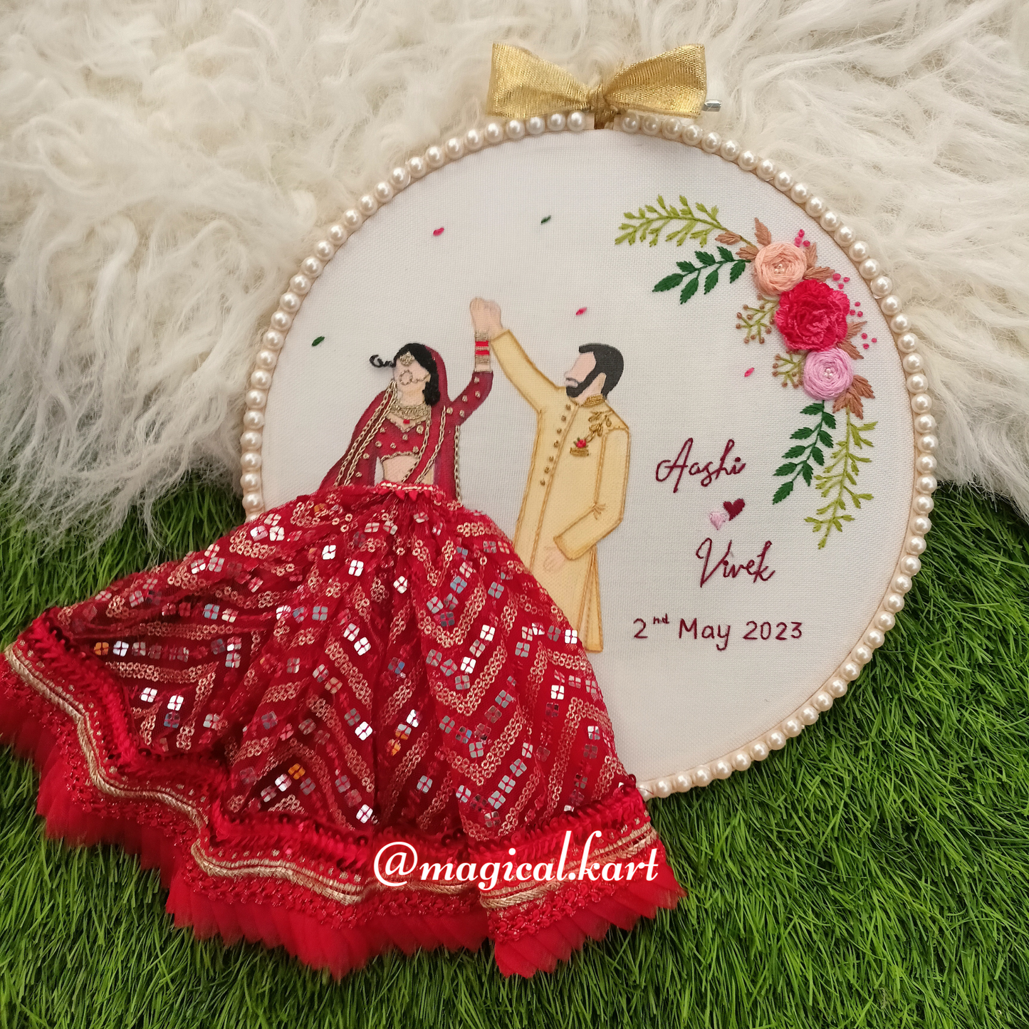 Handcrafted Embroidered Hoop Art: The Perfect Wedding Keepsake