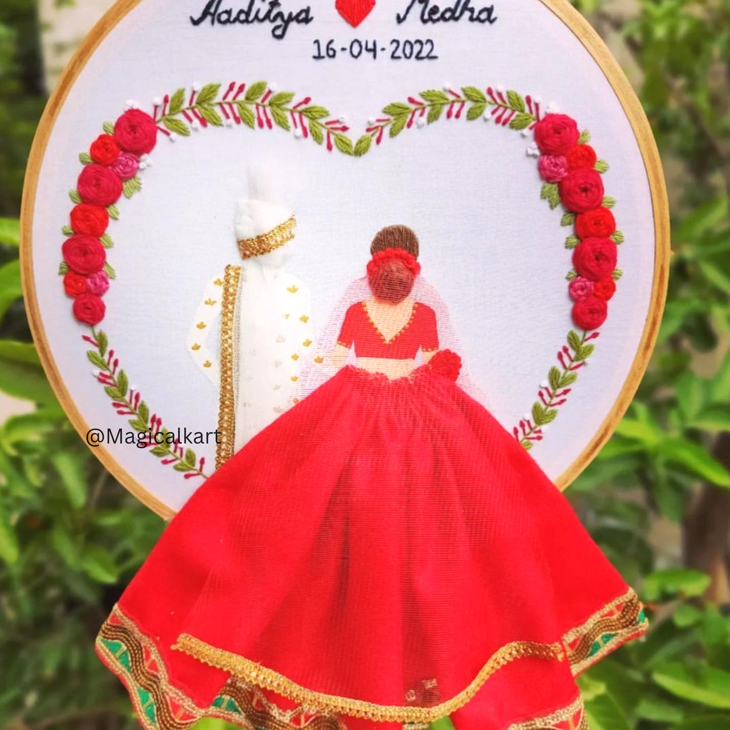 Embroidered Hoop Handmade | Wedding Gift l Wedding Gift Handmade