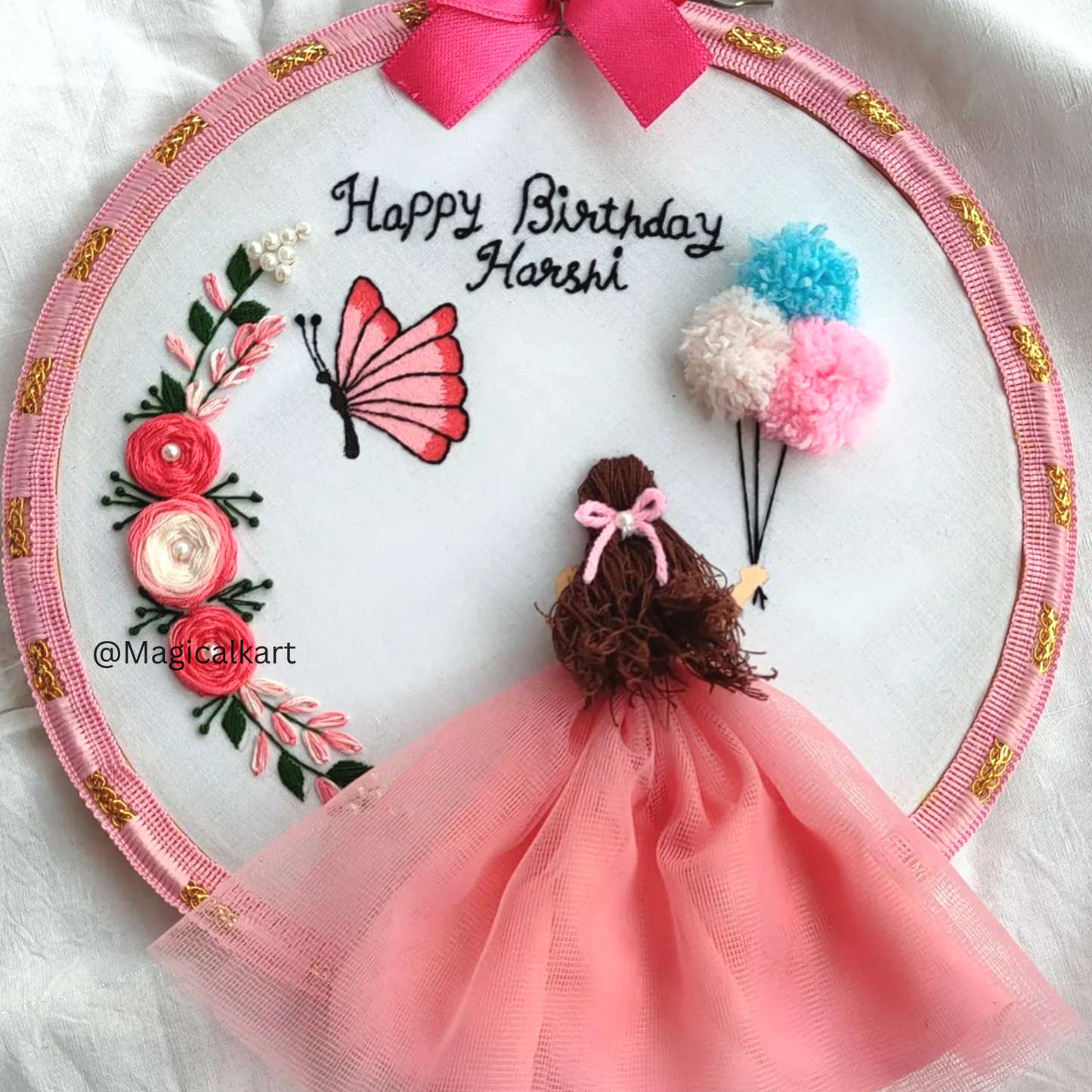 Pretty Princess Personalized Birthday Hoop -  Best Birthday Gift