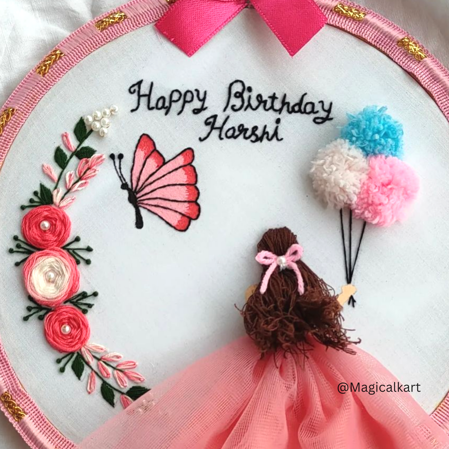 Pretty Princess Personalized Birthday Hoop -  Best Birthday Gift