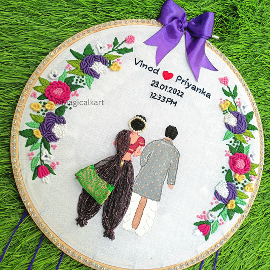 Royal Indian Wedding Customized Couple Hoop with Tassel