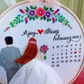 Couple Hoop Art, Wedding Anniversary, Embroidery Hoop- For Newly Wed Couple Best Gift for Your Partner Hoop Art