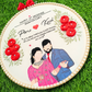 Tying the Knot - Customized Gift Embroidered Hoop Art