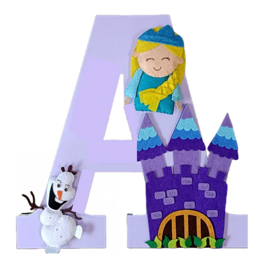 Customized Kids Room Initial Wall Décor with Stuff Character | Personalized Alphabet 🅰️