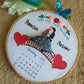 Couple Embroidered Hoop Calendar